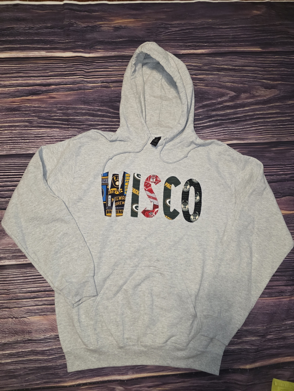 Gildan Light Gray Crewneck Sweatshirt with Multicolor STEGO Graphic